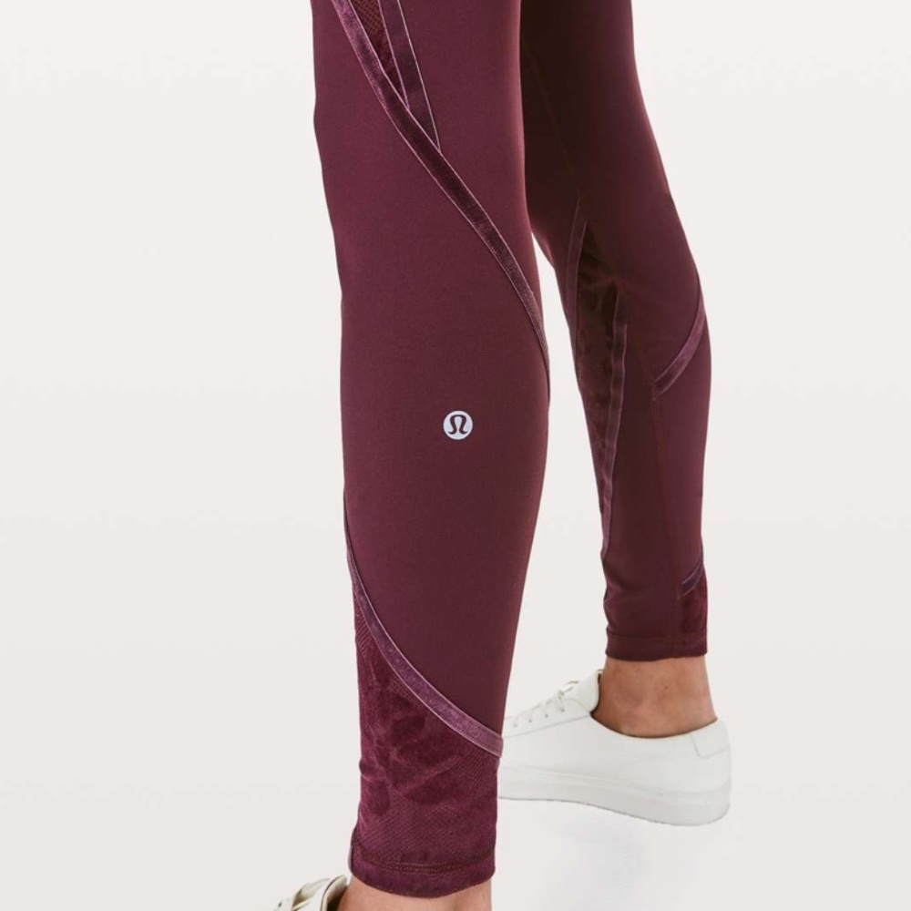 Lululemon Wunder Under High-Rise Tight Flocked 28" in Dark Adobe/Floral - Size 6 - Picture 3 of 14
